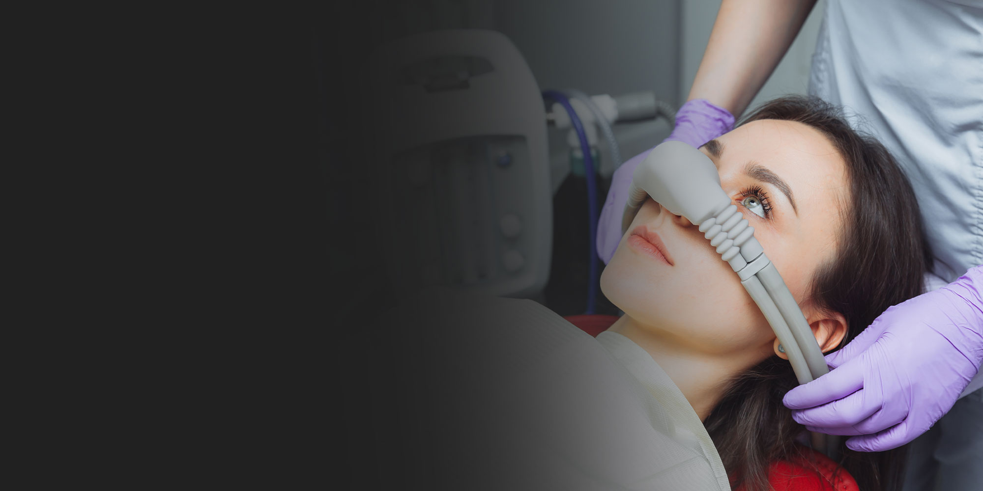 dental patient under nitrous oxide sedation