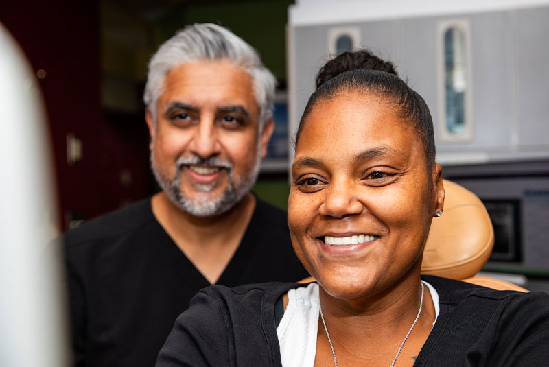 patient smiling after their dental procedure